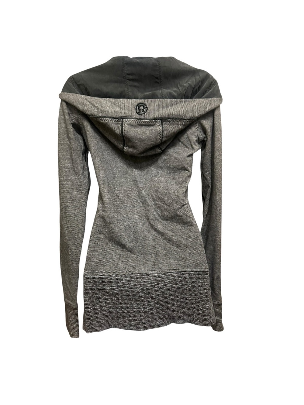 Lululemon Live Simply Black Micro Stripe Hoodie Jacket Size 4 - Picture 4 of 6